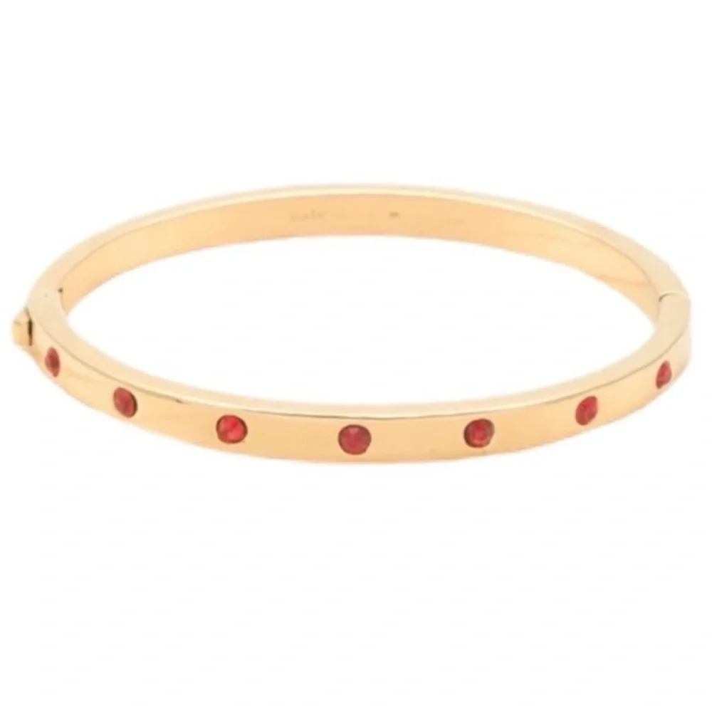 $68 New Kate Spade Set in Stone Polished Hinged Bangle Bracelet
